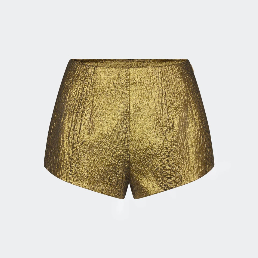 SIMONMILLER fleur metallic shorts - star gold