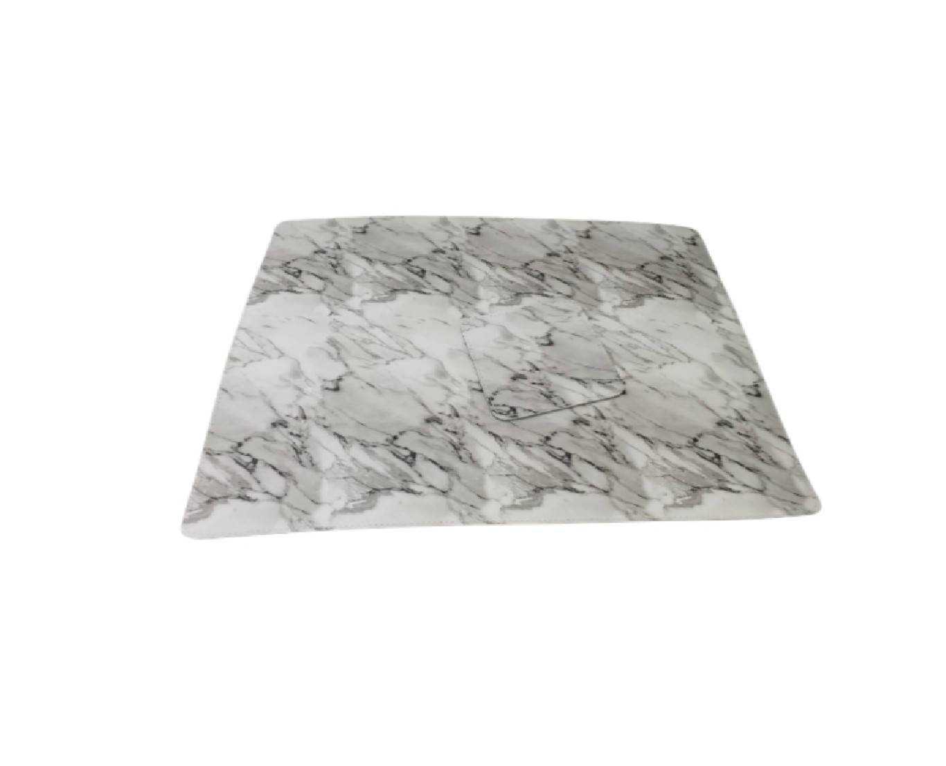 Placemat, Marble Pattern PU, White
