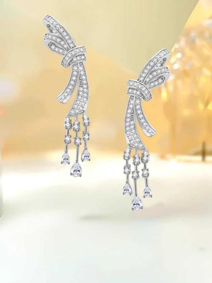 bow's luxury drop earrings