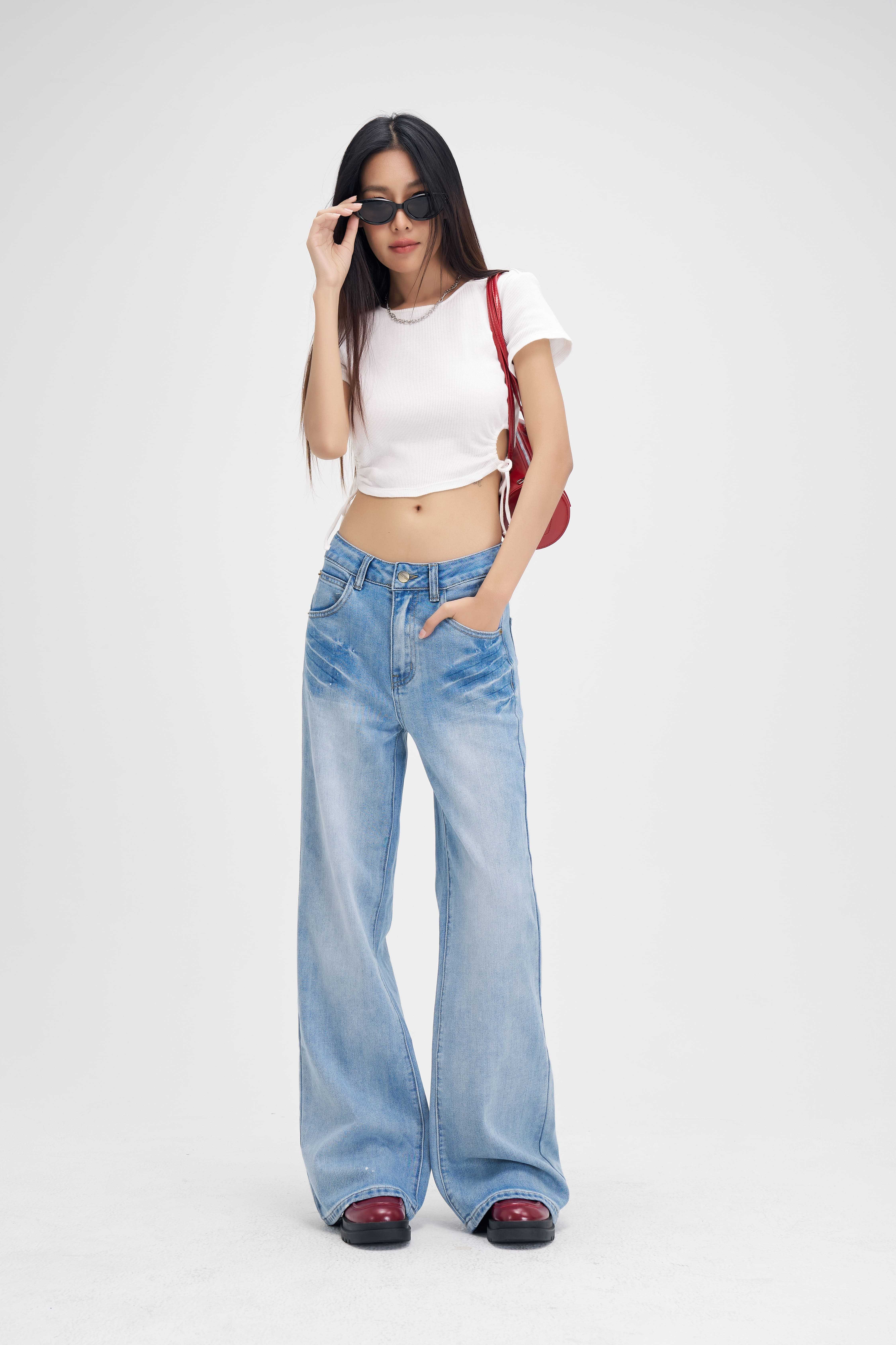 Niyom Jeans  Collection Aloha : รุ่นBJ018  กางเกงยีนส์ผู้หญิง ทรงขาม้า
