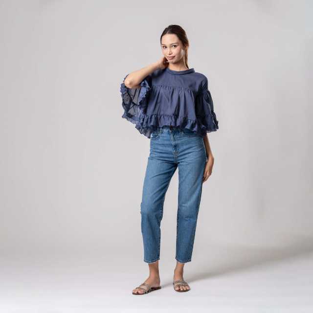 Beatrice Top (Navy Blue, Free Size)