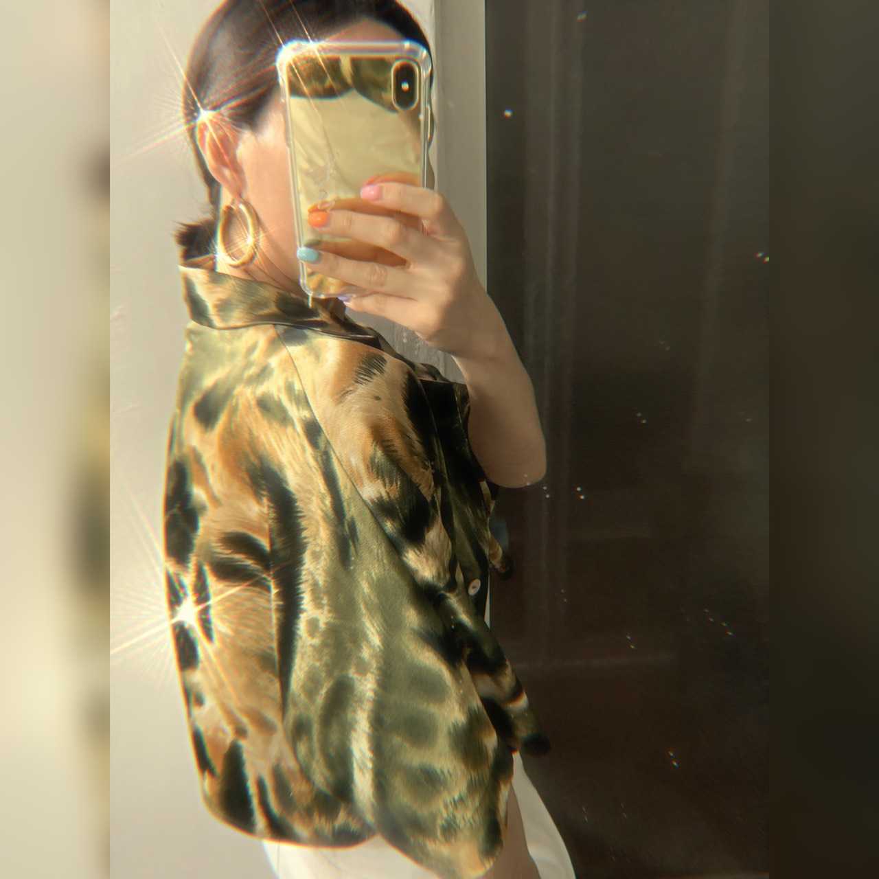 Leopard Cropped Top - Olive