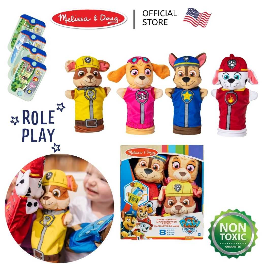 (ของแท้ USA) ของเล่นหุ่นมือเด็ก ตุ๊กตาหุ่นมือ ตุ๊กตามือ Paw Patrol Hand Puppet Melissa & Doug 33269