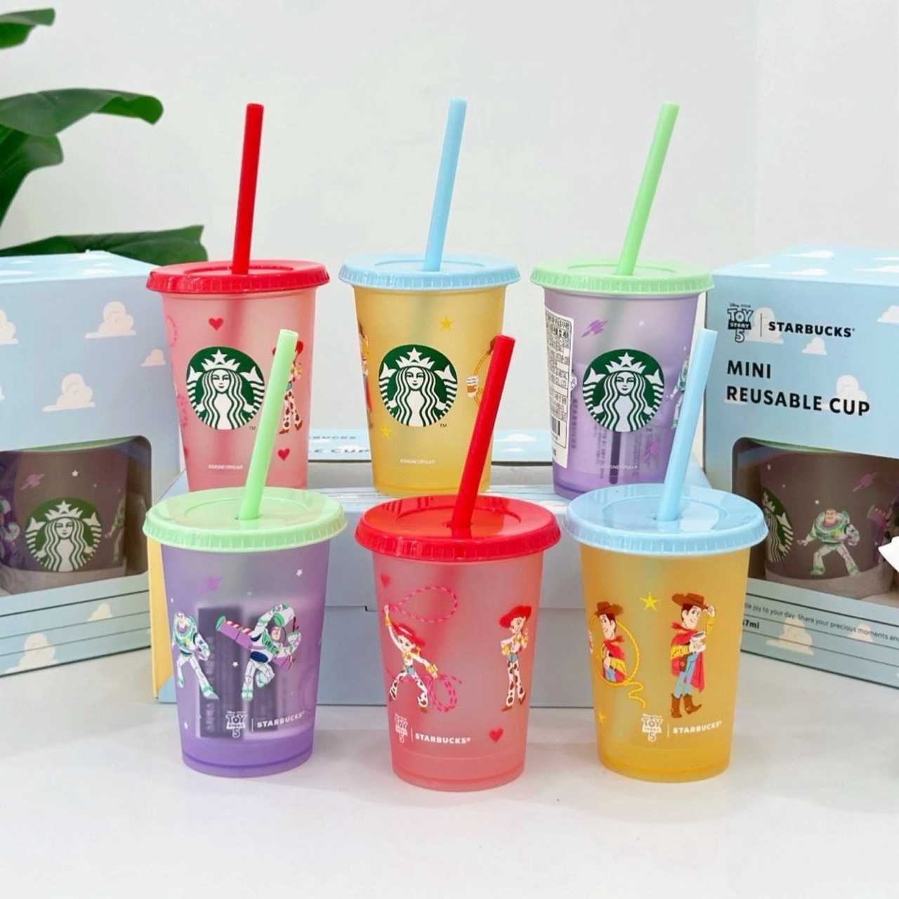 พร้อมส่ง  Starbucks X Toy Story5 Mini Reusable cup 3 pack (237ml)
