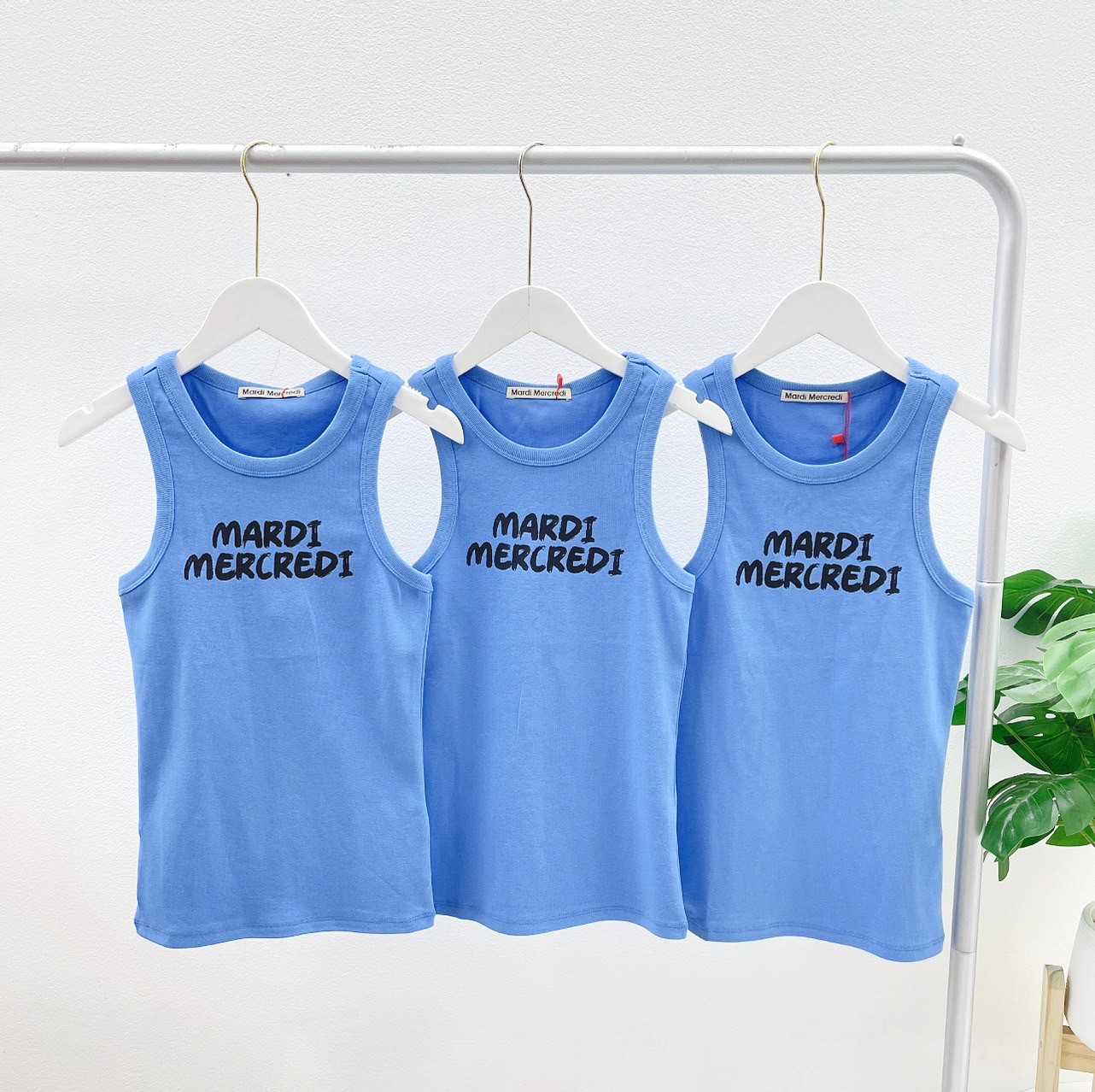 Mardi  Brush Logo Tank Top (Blue/Black)