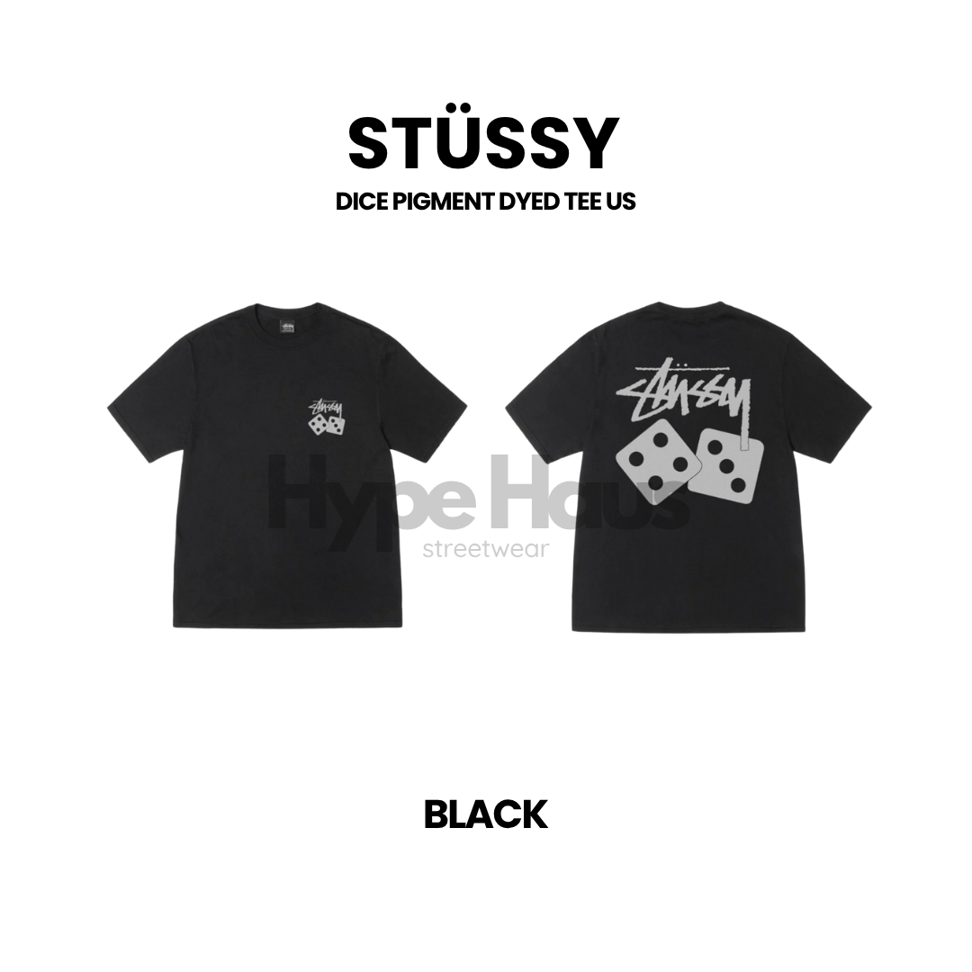 [✅ พร้อมส่ง]  STÜSSY T-Shirt / US tag 🇺🇸 - Dice Pigment Dyed