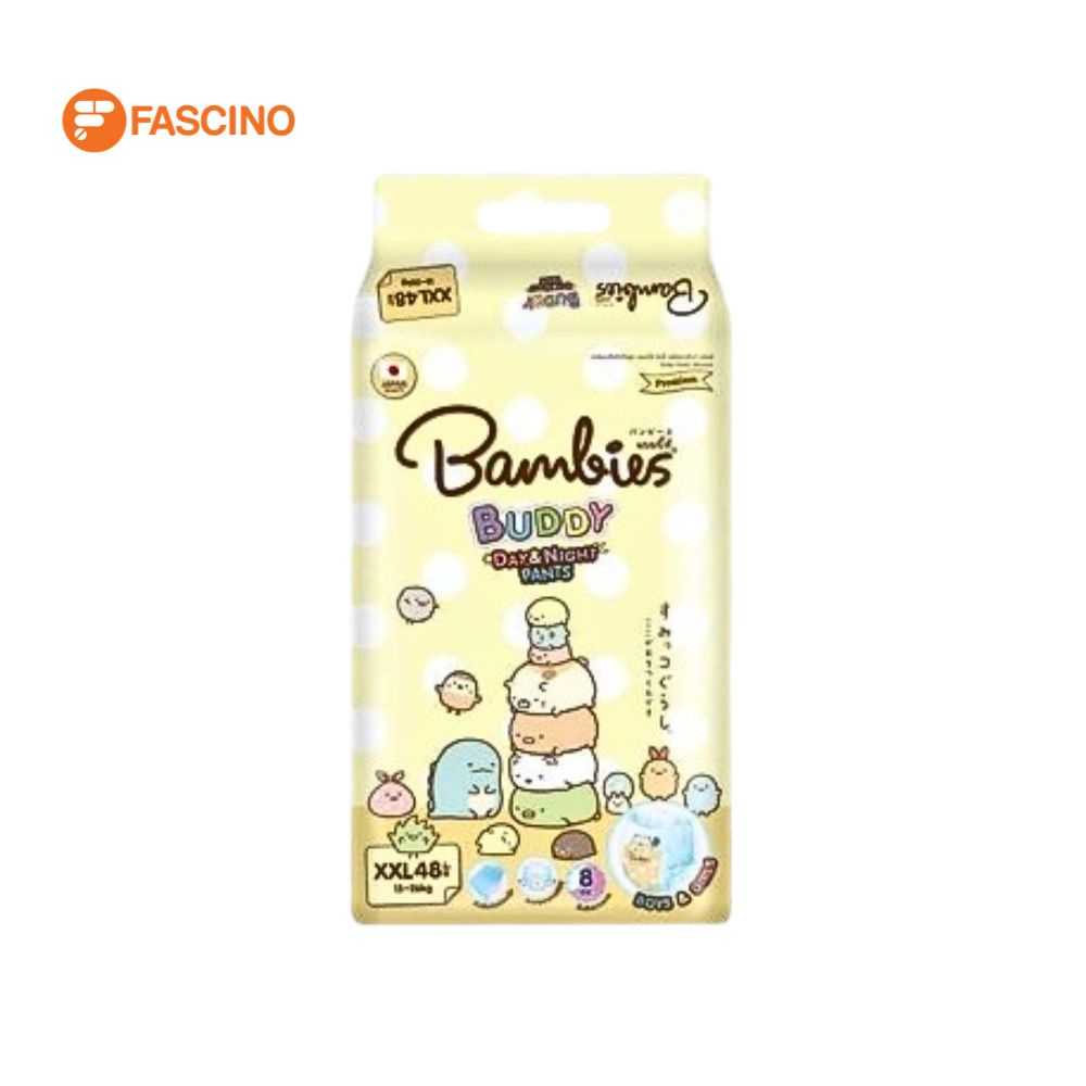 BAMBIES BUDDY DAY & NIGHT PANT กางเกงผ้าอ้อมเด็ก Size XXL (48 ชิ้น)