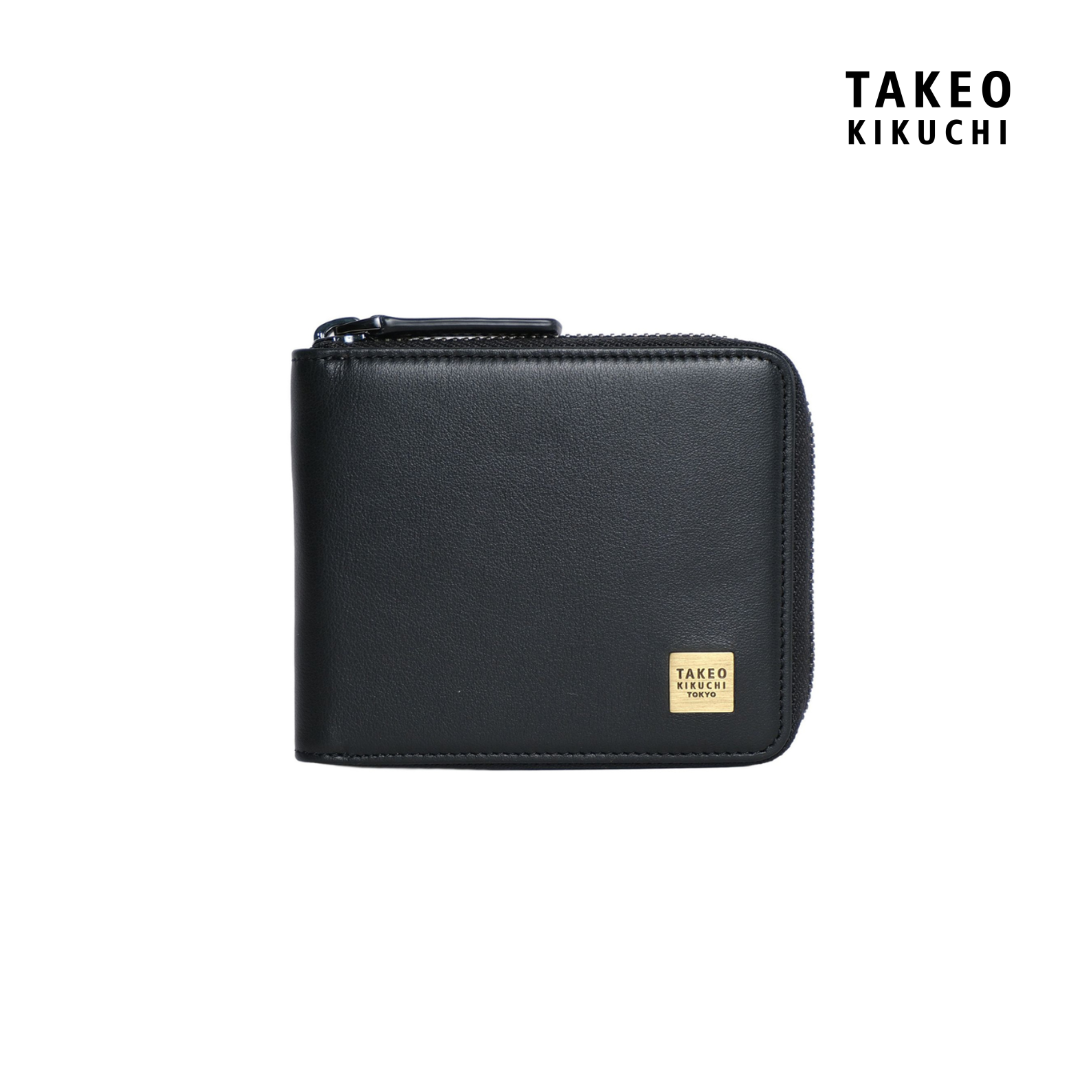 TAKEO KIKUCHI กระเป๋าสตางค์ใบสั้น ZIPPER SHORT BIFOLD SOFT WALLET