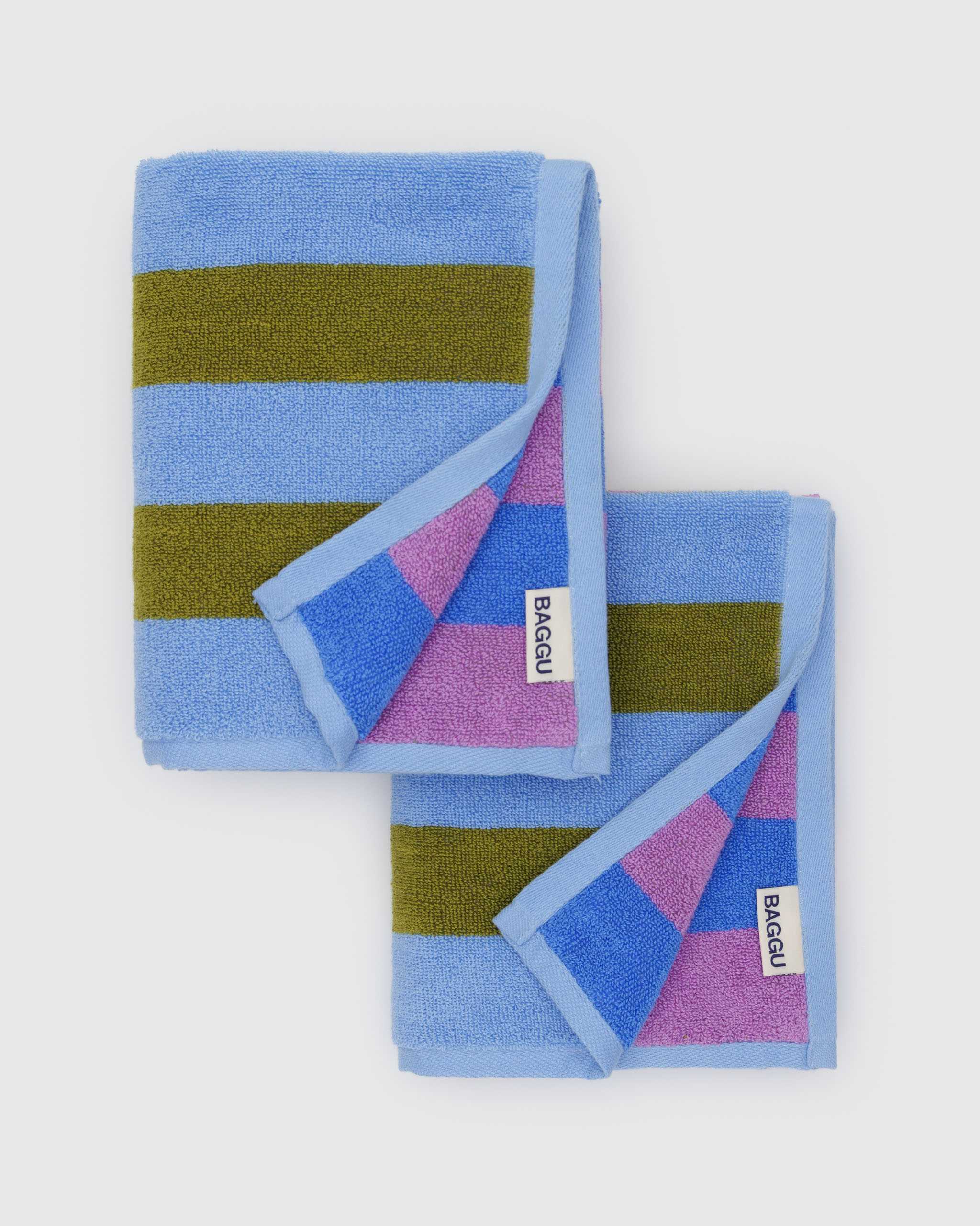 BAGGU Hand Towel Set of 2 - Cabana stripe mix