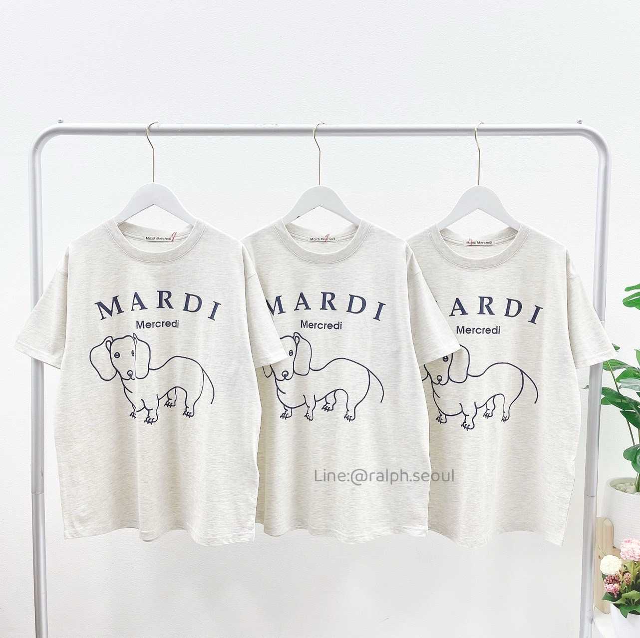 Mardi DDanji CH06 T-shirt(OATMEAL/NAVY) New!!!