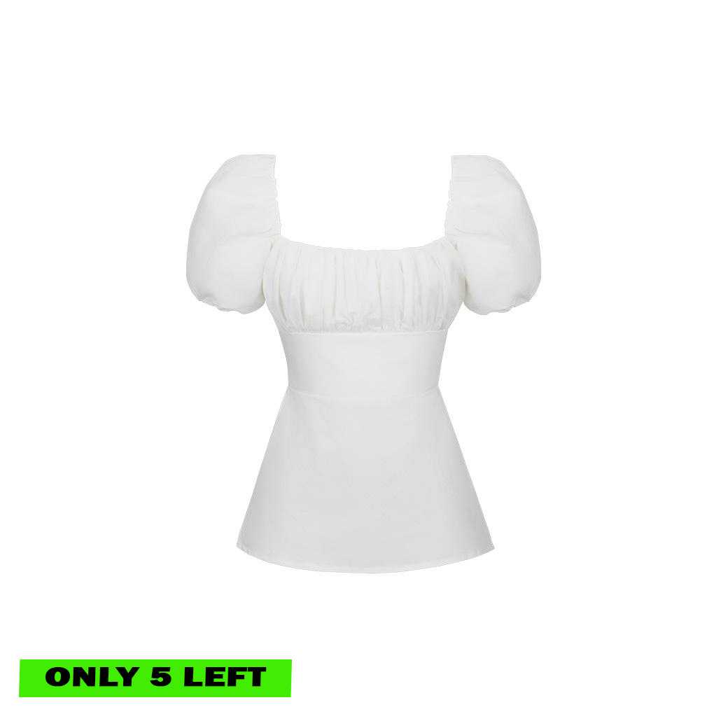 COTTON BACKLESS TOP - WHITE