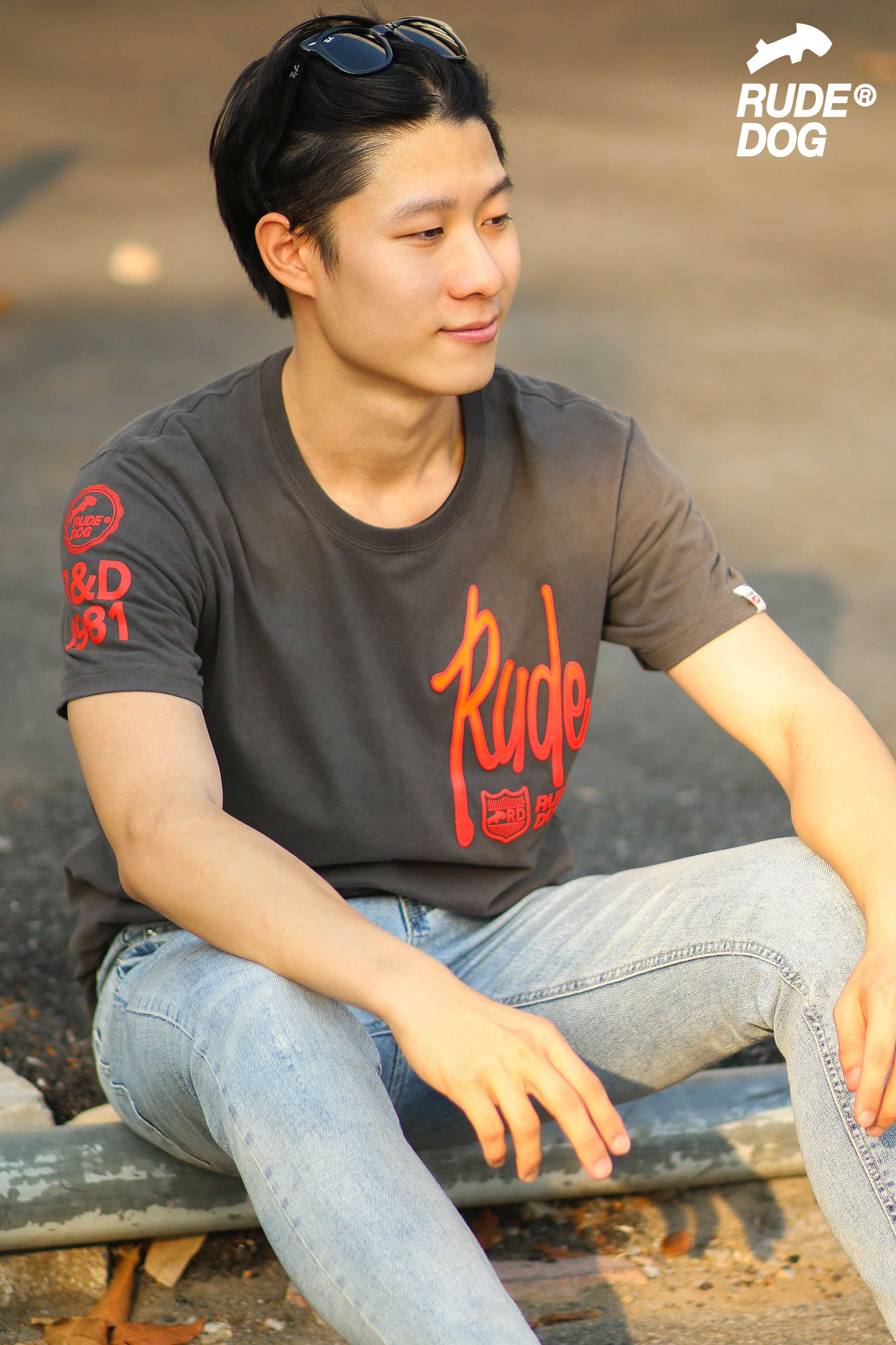Sale  ล้างสต็อก  Rudedog เสื้อยืด รุ่น R&D
