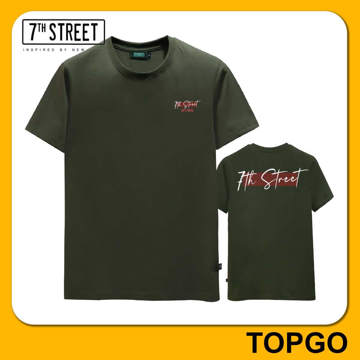 7th Street (ของแท้) เสื้อยืด แขนสั้น เสื้อยืดแนวสตรีท รุ่น SPS (เขียว) SPS007