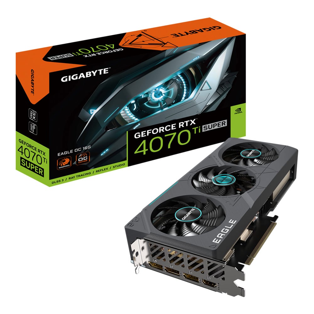 GIGABYTE GEFORCE RTX 4070 TI SUPER EAGLE OC 16G - 16GB GDDR6X (GV-N407TSEAGLE OC-16GD)