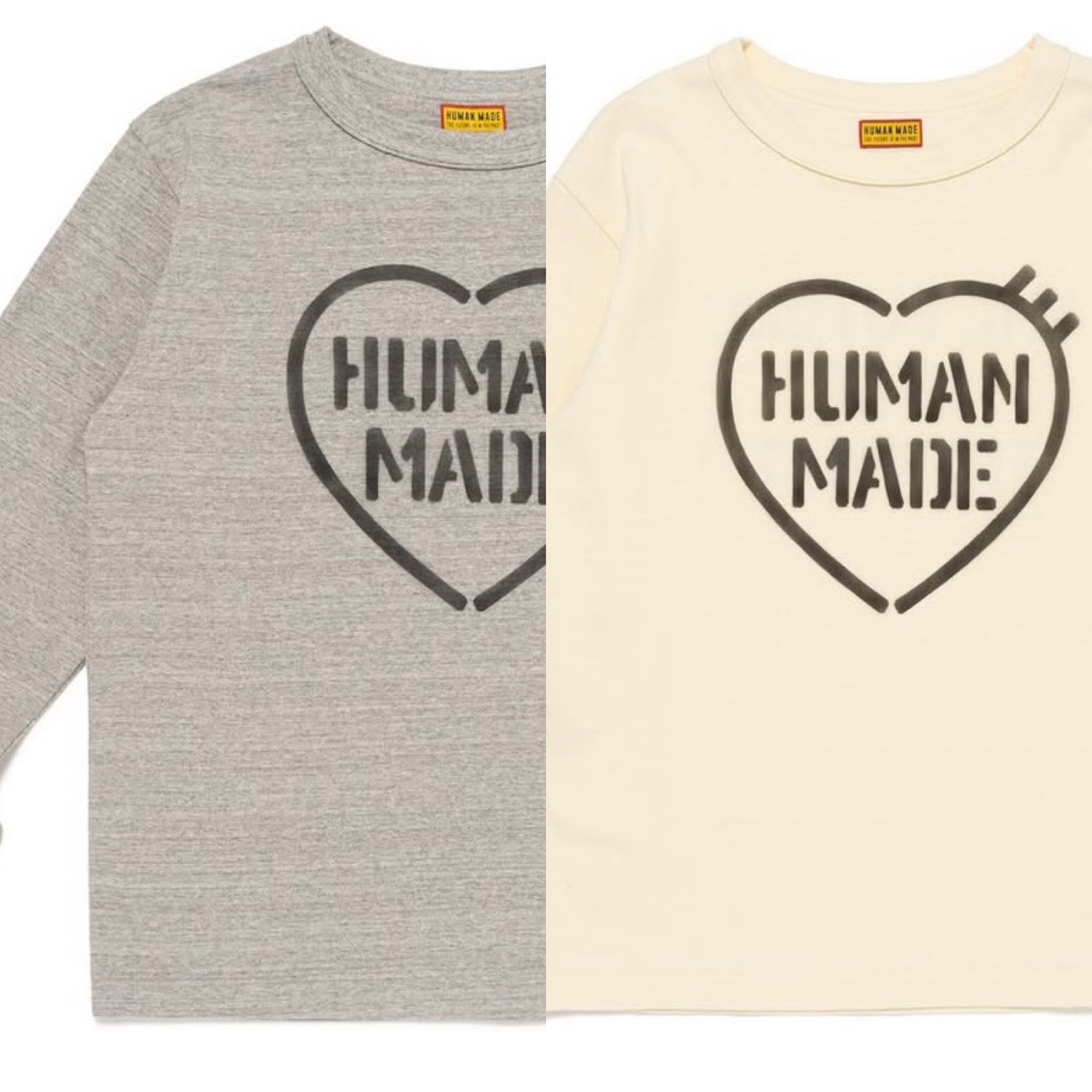 Human Made Japan  Military LongSleeve T-Shirt  Beige-L / Grey-M 