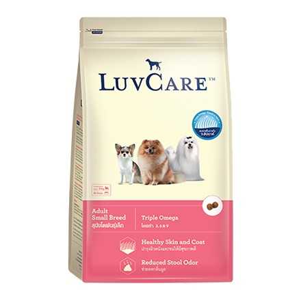 อาหารสุนัขพันธ์เล็กเลิฟแคร์โอเมก้า 3,6 และ 9 ขนาด 500 กรัม Adult Small Breed Triple Omega