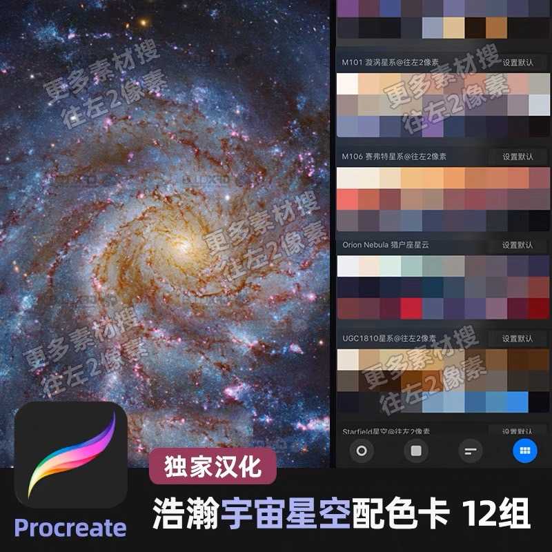 BSW008 Procrate พาเลทสี Nebula เนบิวลา 12 พาเลท
