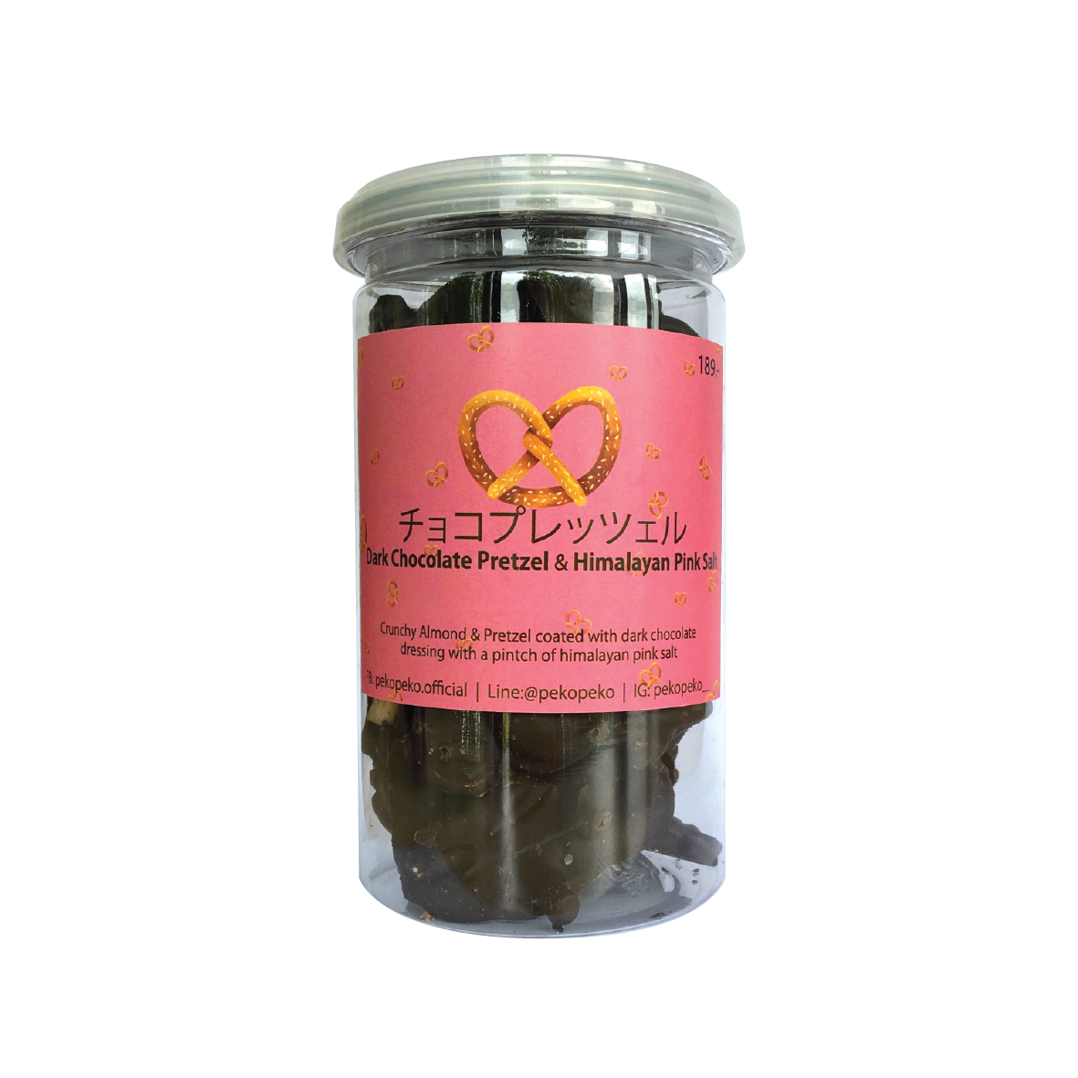 Cluster Dark Choc Pretzel Pink Salt