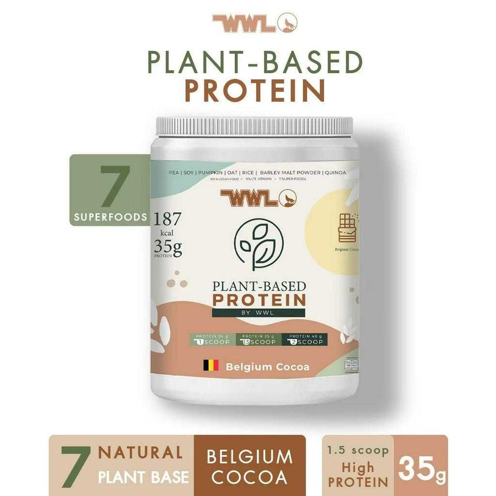 PLANT-BASED BY WWL  โปรตีนพืช 7 ชนิด ขนาด 1000 g. -  ( จำนวน 1  ถัง )