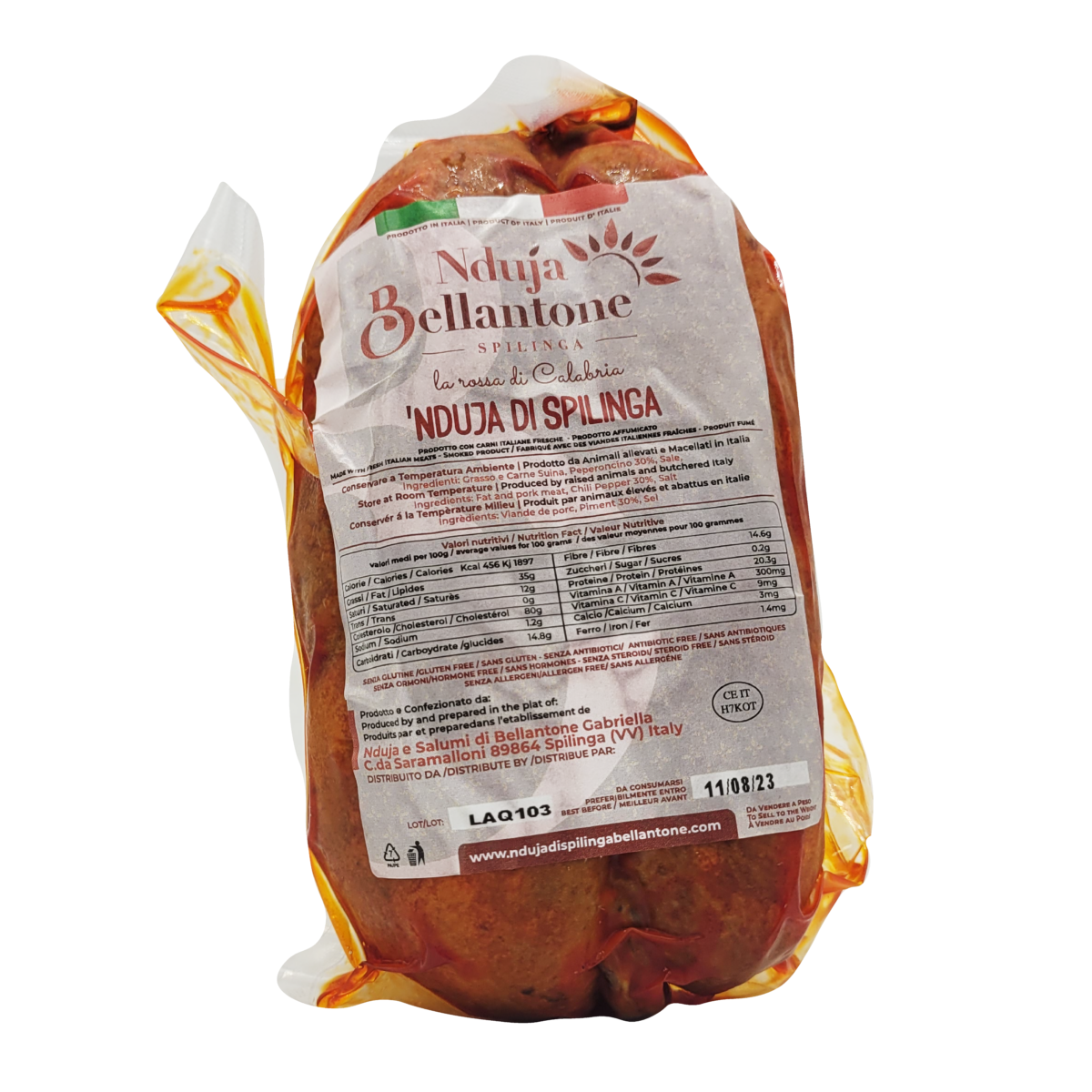 Nduja Spreadable Spicy Salami Spilinga - 440gr +/-