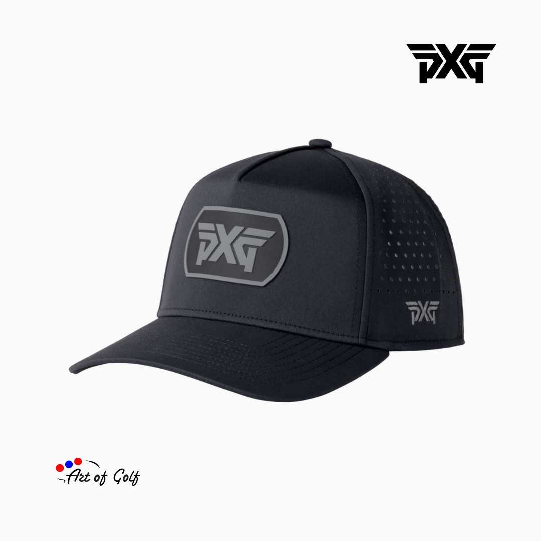 PXG Men's Dog Tag 5 - Panel Snapback Cap (Black/Grey)