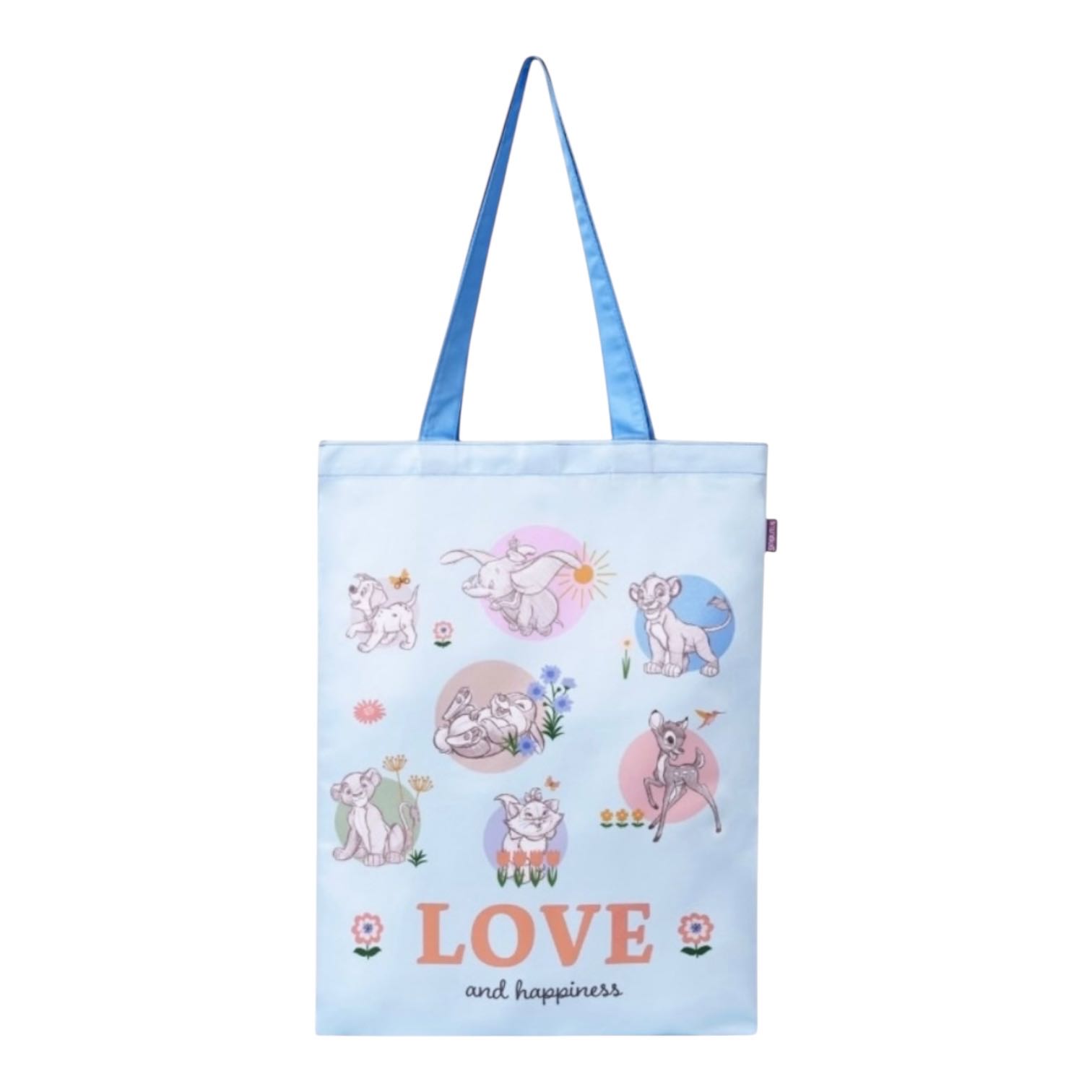 กระเป๋าผ้าไมโคร Disney ลาย Love สีฟ้า สินค้าจาก มูลนิธิรามาธิบดี