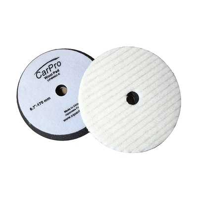 CARPRO Wool Pad แผ่นขัดขนแกะพร้อมฟองน้ำ สำหรับขับเครื่อง Rotary เพื่อขัดหยาบ ลบรอยลึก ขนาด 6 นิ้ว