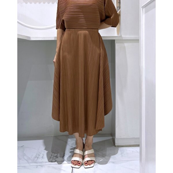 2MUAY รุ่น GJO11268 กระโปรงอัดพลีท ASYMMETRICAL PLEATED SKIRT 10 สี FREE SIZE