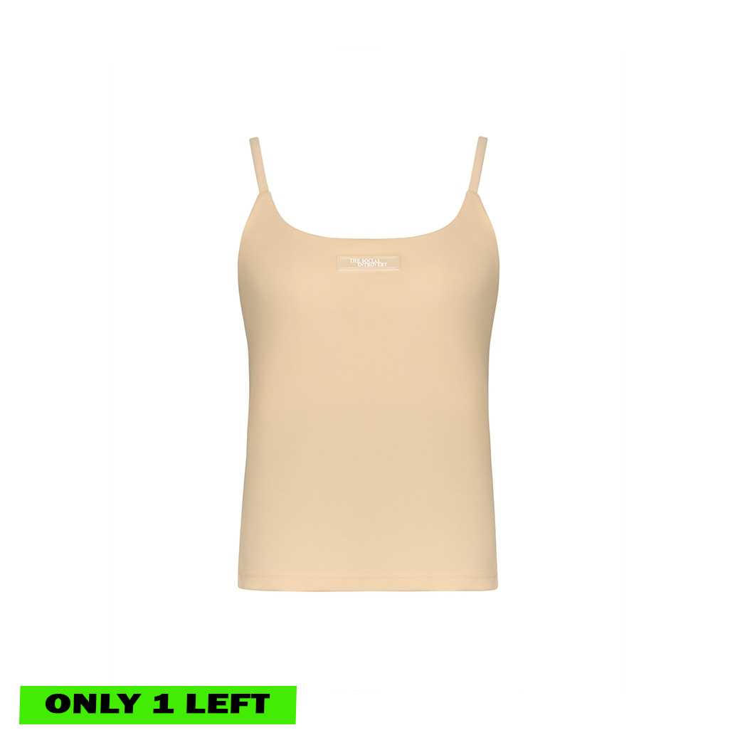 JAILEY SPAGHETTI TANK TOP - CREAM