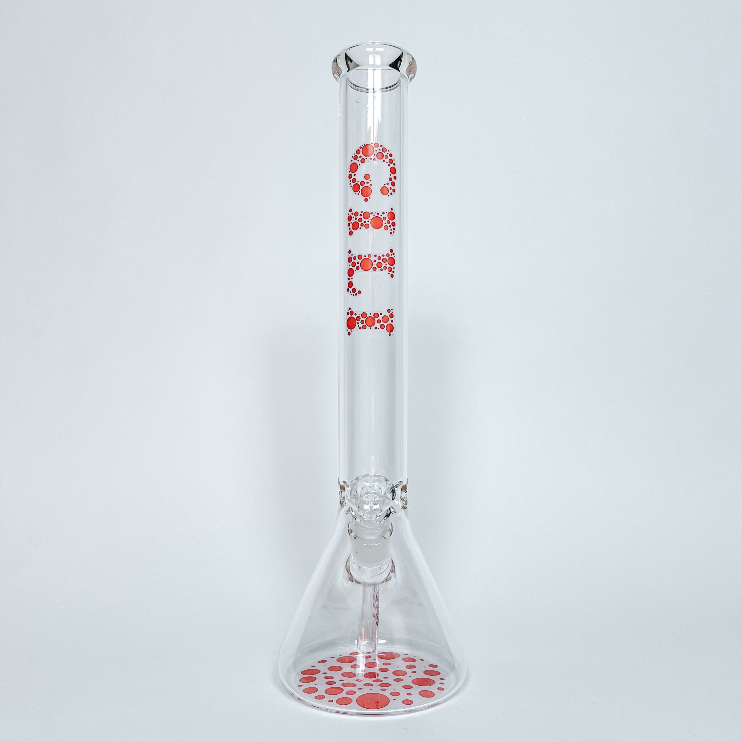 Gili Glass Beaker Bong with Nice Logos l 45 cm