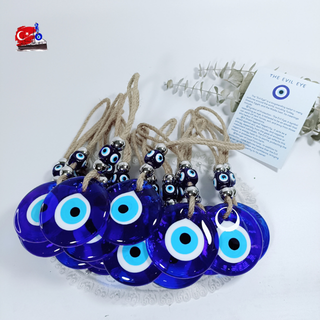 Evil Eye ของแท้ โมขายแขวน จากตุรกี แก้ว 7CM เครื่องราง ตกแต่งบ้าน ป้องกันสิ่งชั่วร้าย พลังงานลบ
