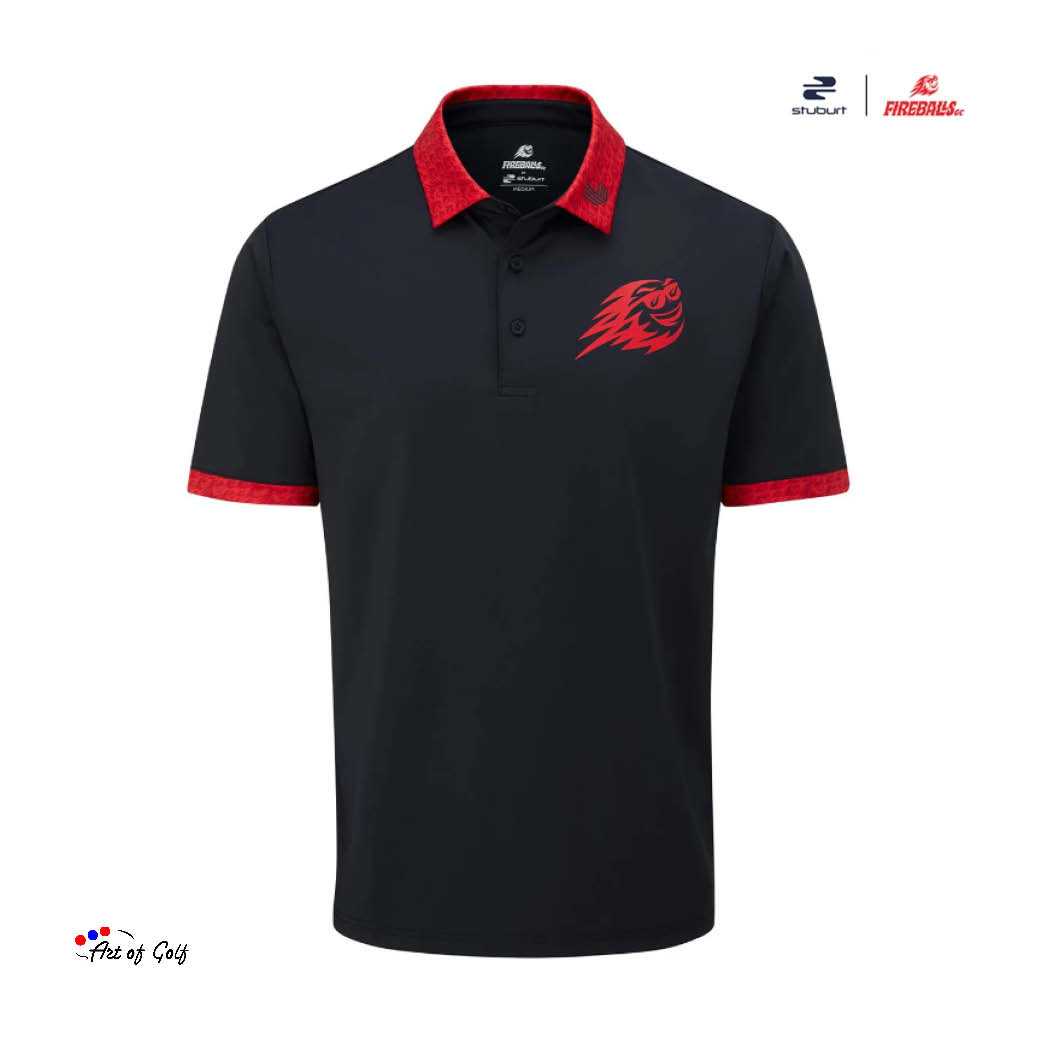 Stuburt x LIV Golf Fireballs Seville Polo Shirt (Black)