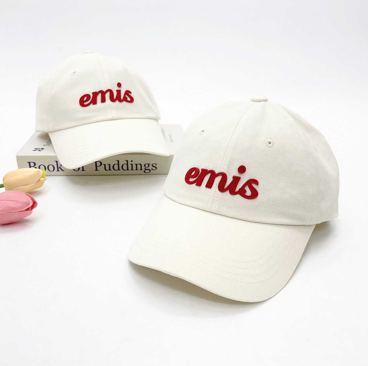 Emis Ball Cap (Cream red)