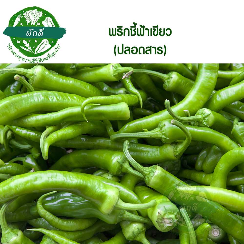 พริกชี้ฟ้าเขียว (ปลอดสาร) 200 กรัม