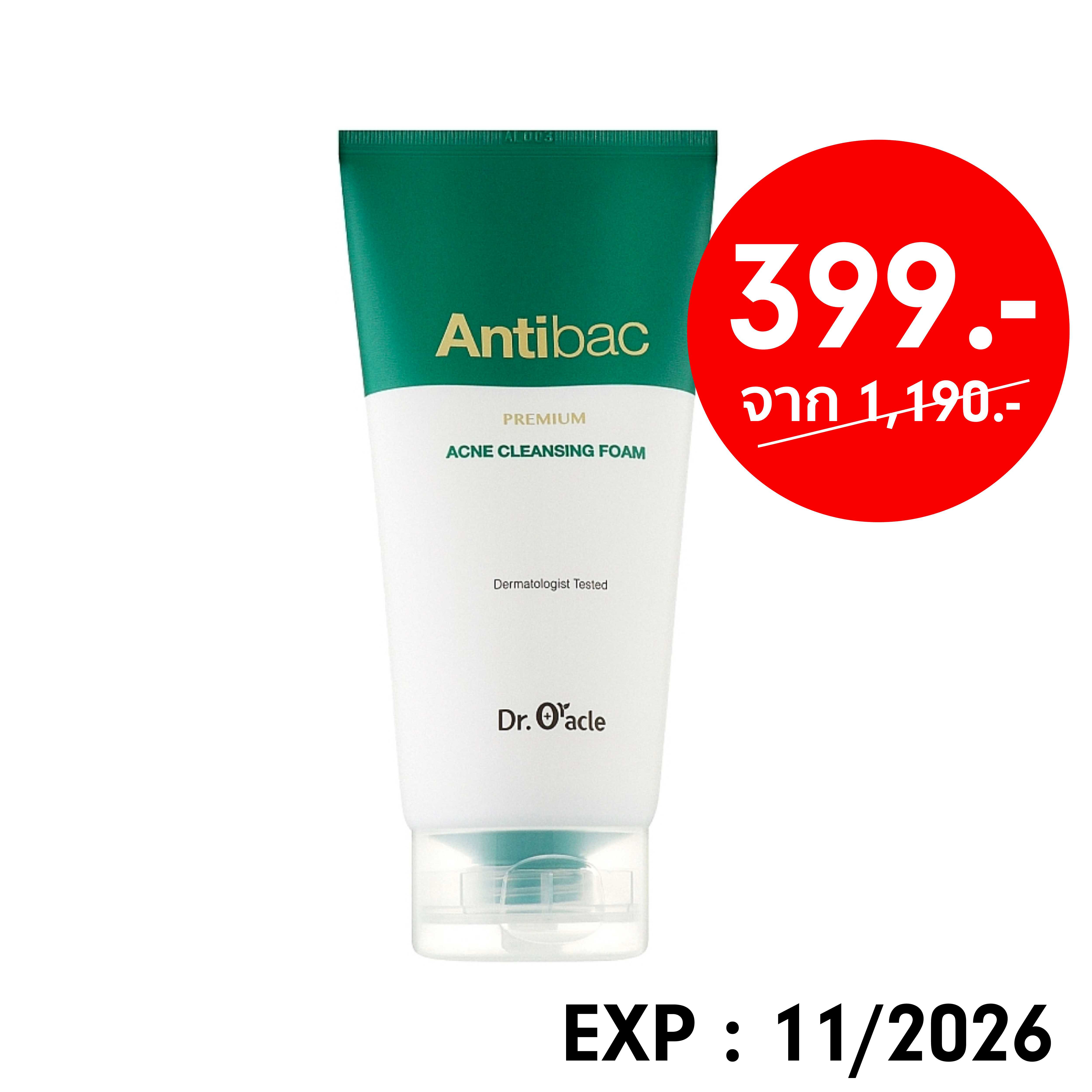 Dr.Oracle Antibac Acne Premium Cleansing Foam 180ml - Exp. 11/2026