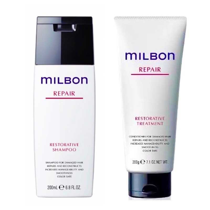 Milbon Repair Heat Protective Shampoo/Treatment 200 ml./g.