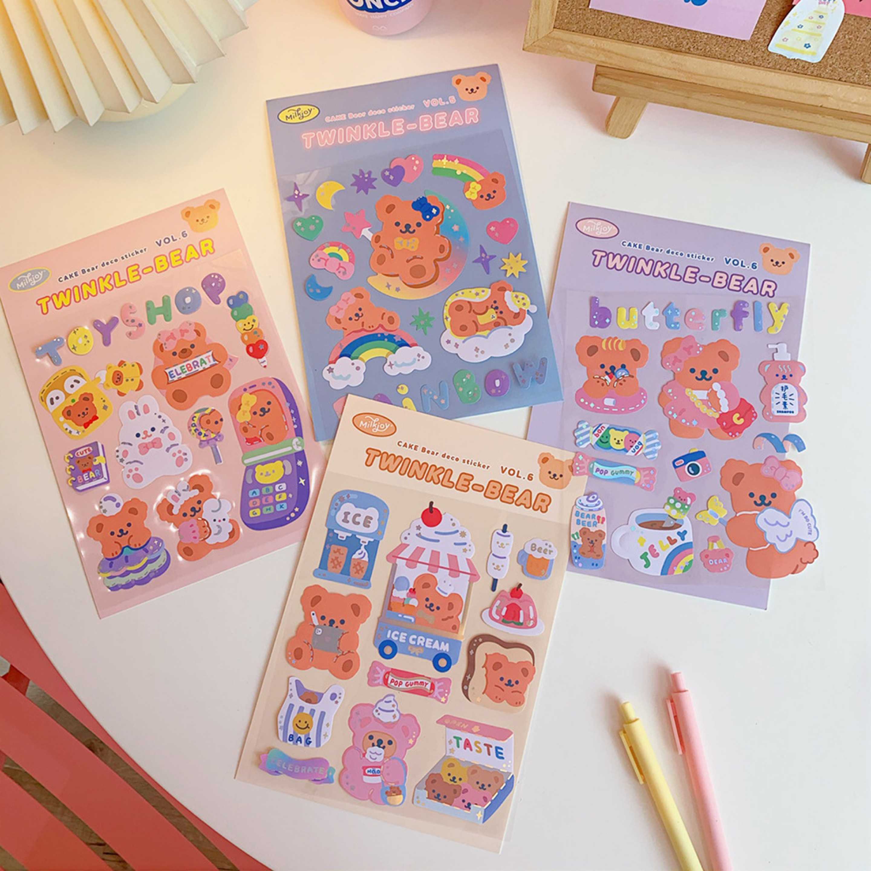 สติ๊กเกอร์PVCใส Twinkle Bear collection