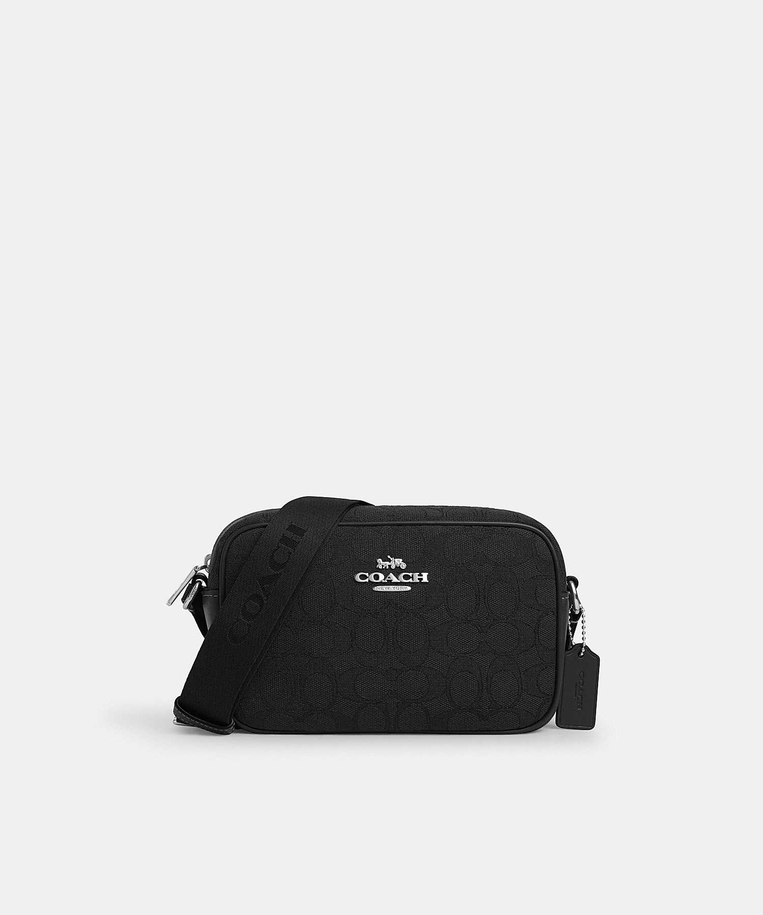 COACH MINI JAMIE CAMERA BAG IN SIGNATURE JACQUARD CT861 SBKBK