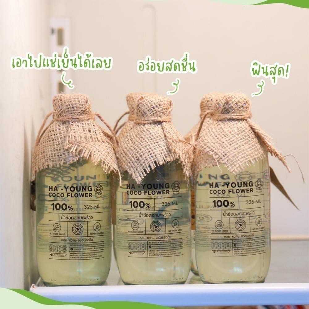 น้ำช่อดอกมะพร้าว100% ตรา ฮายัง ขนาด 320 ml./ขวด - HAYOUNG HAVE A HEALTH