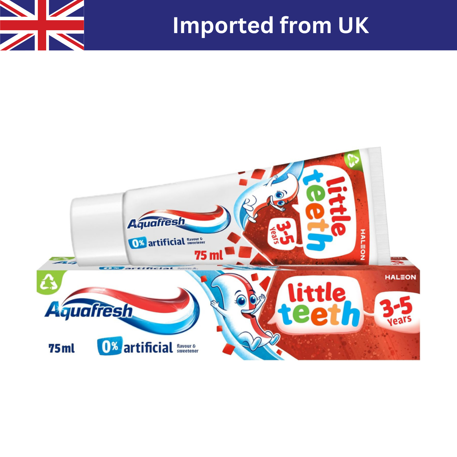 ยาสีฟันเด็ก Aquafresh Kids Toothpaste Little Teeth 3-5 Years 75 ml
