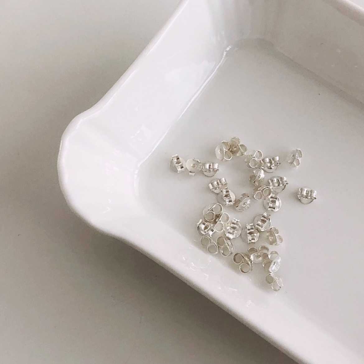 Winterwinter silver925 jewelry : แป้นต่างหูเงินแท้ ( ราคาต่อคู่ )