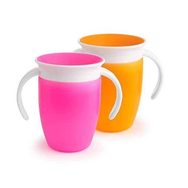 #แก้วหัดดื่ม Munckin : MNK21136 7oz. Miracle 360 Trainer Cup - 2pk