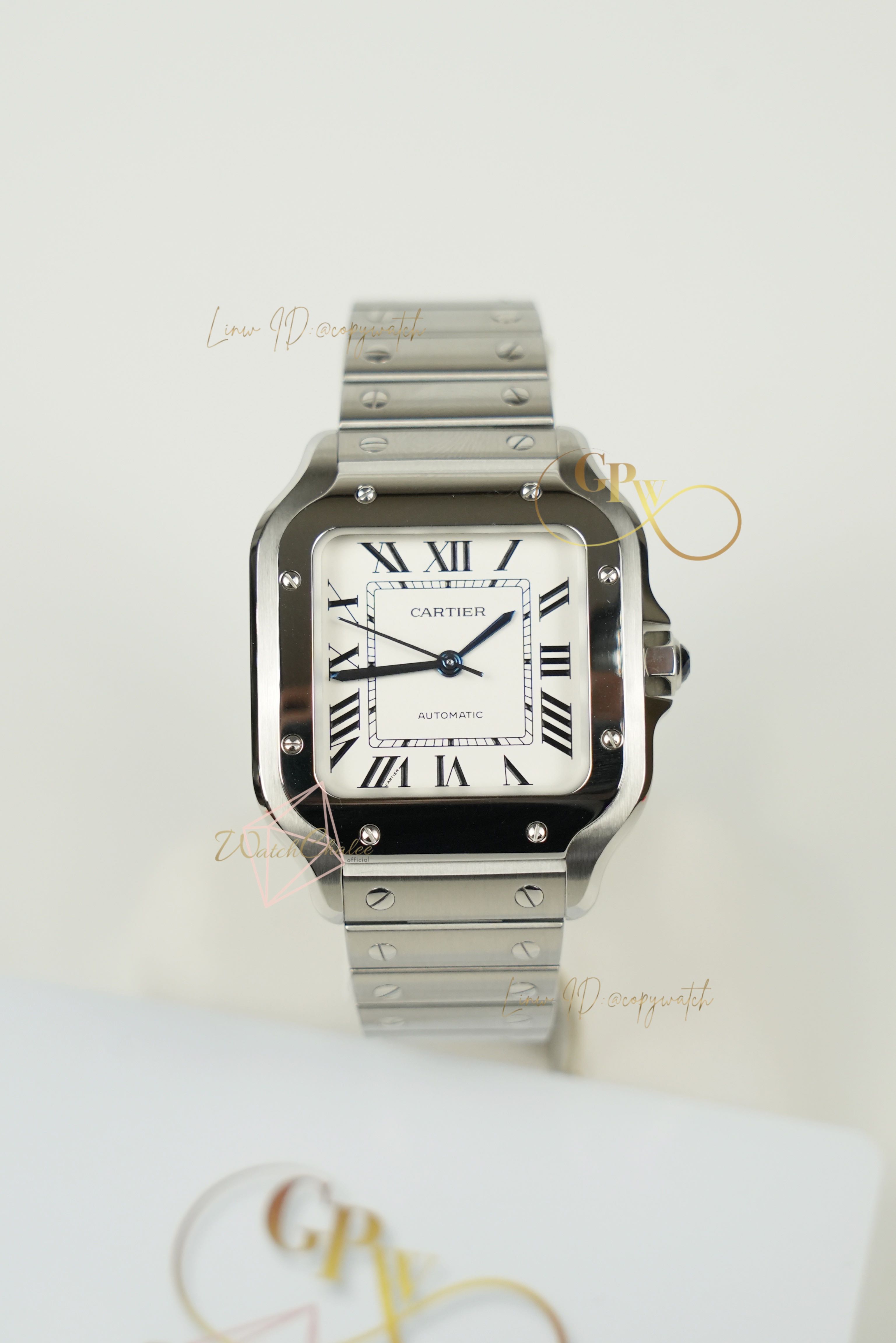 Cartier Santos Steel 35 mm. Automatic swiss movement