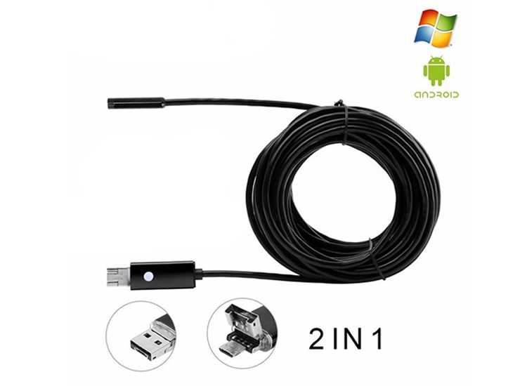 กล้องงู usb-android 2IN1-5.5MM-10M (5.5mm) 10m