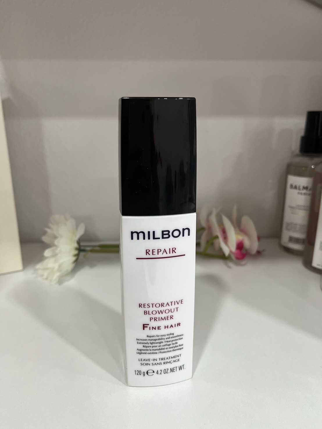 Milbon repair restorative blowout primer coarse /fine hair 120 g