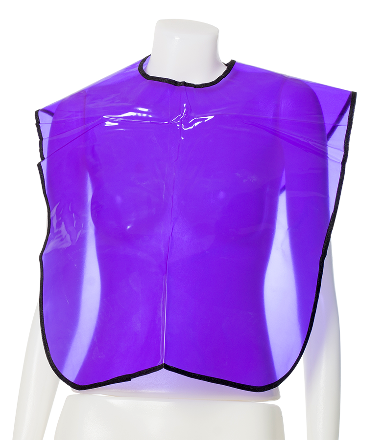 [สินค้าตัวอย่าง ห้ามซื้อ] CUTTING APRON ผ้าทับซอย แบบโปร่ง สีม่วง  รุ่น SRF-064