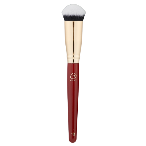 แปรงลงแป้งฝุ่นอัดแข็งและรองพื้นฉัตรเบอร์ 18 ► Official Account CHAT Powder & Foundation Brush No.18