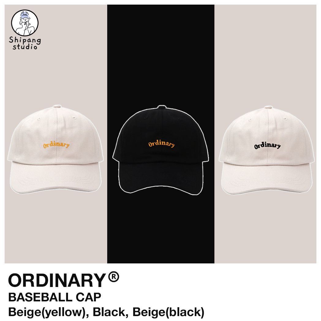 หมวกแก๊ป หมวกเบสบอล ปักลาย Ordinary มี 3 สี