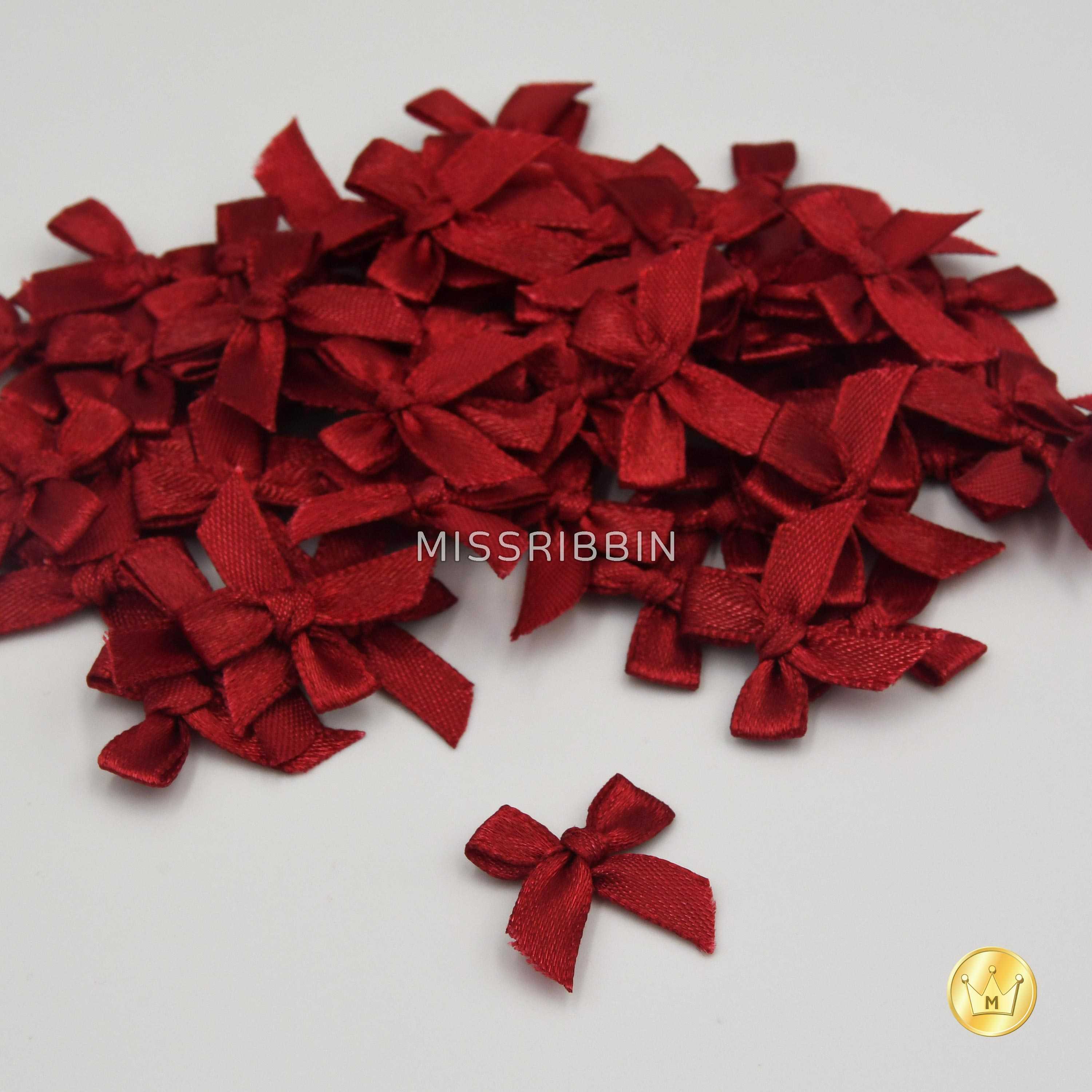โบว์จิ๋วแบบผูก ขนาด 7/13มม (สี103) แพ็ค 100ชิ้น