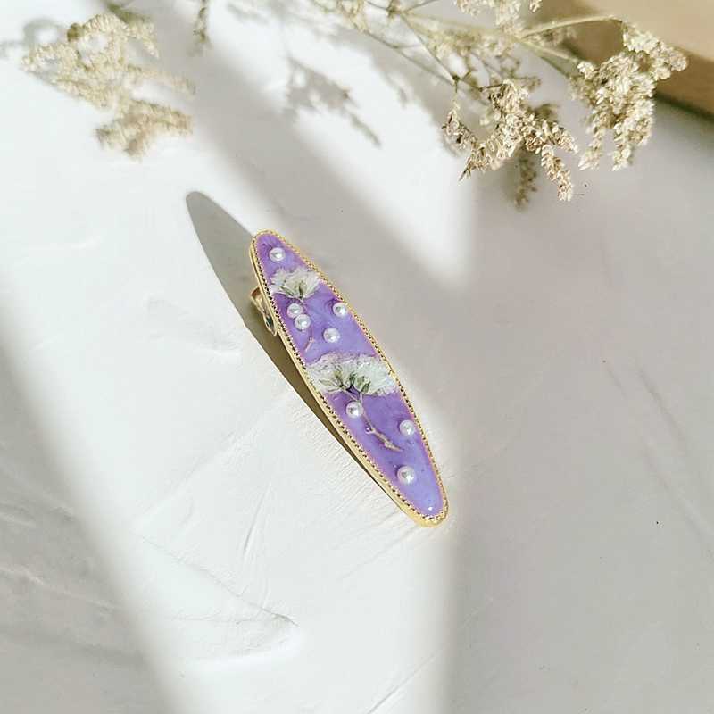Hair clip Purple Spring flower HP04